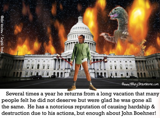 The Return of John Boehner and Godzilla